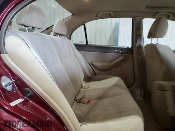 2003 Honda Civic EX with VIN 2HGES26783H587405, listed as a Copart auction lot 54131895 with 180,719 mi miles and Salvage Title. Bid and sale history available at carsss.com. Image 10.