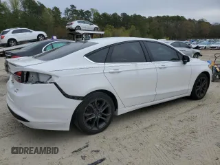 2018 Ford Fusion SE with VIN 3FA6P0HD9JR284796, listed as a Copart auction lot 52627275 with 87,438 mi miles and Salvage Title. Bid and sale history available at DreamBid. Image 3.