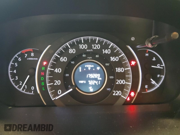 2016 Honda CR-V LX with VIN 2HKRM4H36GH125826, listed as a Copart auction lot 47861055 with 179,289 mi miles and Salvage Title. Bid and sale history available at carsss.com. Image 9.