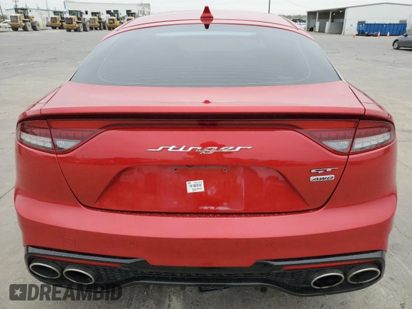 2022 Kia Stinger GT1 with VIN KNAE45LC0N6113591, listed as a Copart auction lot 79040614 with 27,840 mi miles and Salvage Title. Bid and sale history available at DreamBid. Image 6.