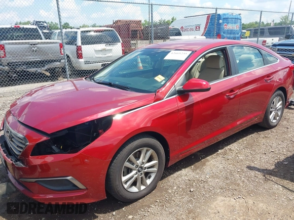 2016 Hyundai Sonata SE with VIN 5NPE24AF7GH318608, listed as a IAAI auction lot 42665235 with 64,980 mi miles and . Bid and sale history available at DreamBid. Image 18.