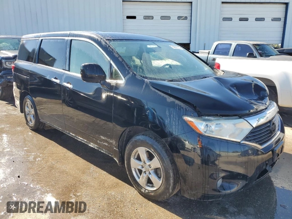 2015 Nissan Quest SV with VIN JN8AE2KP9F9128399, listed as a Copart auction lot 74980554 with 108,346 mi miles and Salvage Title. Bid and sale history available at carsss.com. Image 4.