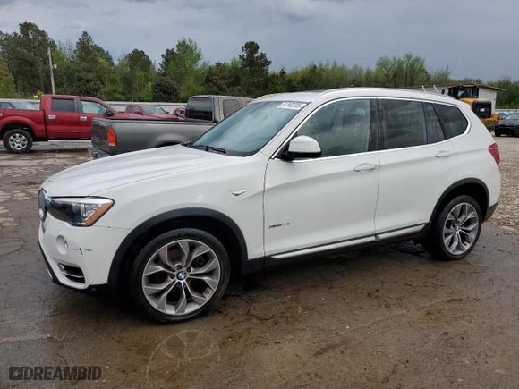 2015 BMW X3 xDrive28i with VIN 5UXWX9C53F0D45535, listed as a Copart auction lot 51392335 with 0 mi miles and Clean Title. Bid and sale history available at carsss.com. Image 1.