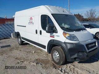 2019 Ram ProMaster Cargo with VIN 3C6TRVDG0KE503696, listed as a IAAI auction lot 41193173 with Not Provided miles. Bid and sale history available at carsss.com. Image 1.