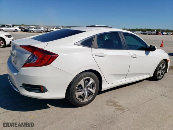 2019 Honda Civic Sedan LX with VIN 2HGFC2F68KH606218, listed as a Copart auction lot 50328745 with 74,750 mi miles and Salvage Title. Bid and sale history available at carsss.com. Image 3.
