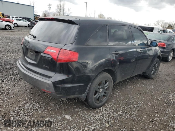 2009 Acura MDX Tech Pkg with VIN 2HNYD28609H501761, listed as a Copart auction lot 44110645 with Not Provided miles and Salvage Title. Bid and sale history available at carsss.com. Image 3.