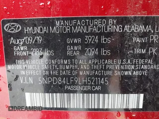 2020 Hyundai Elantra Value Edition z VIN 5NPD84LF9LH521145, wystawiony jako IAAI lot #41020704 z przebiegiem 63 035 mil mil oraz . Historia ofert i sprzedaży dostępna na DreamBid. Obrazek 9.