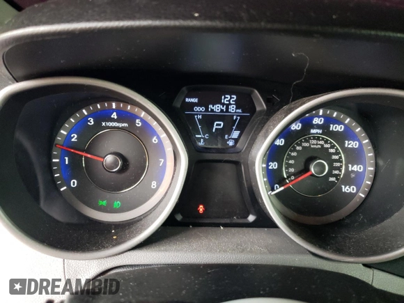 2012 Hyundai Elantra Limited with VIN KMHDH4AE7CU260576, listed as a Copart auction lot 57250045 with 148,418 mi miles and Salvage title. Bid and sale history available at DreamBid. Image 9.