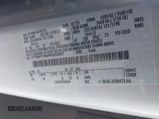 2023 Ford Transit с VIN 1FTBW1Y86PKB55657, выставлен на аукционе IAAI как лот 41329041 с пробегом 39 002 миль миль и . История ставок и продаж доступна на DreamBid. Изображение 9.
