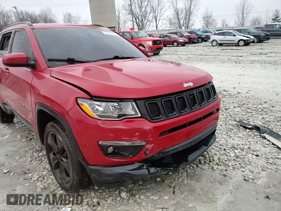 2018 Jeep Compass Latitude with VIN 3C4NJDBB4JT185747, listed as a Copart auction lot 45090375 with 87,419 mi miles and Clean Title. Bid and sale history available at DreamBid. Image 14.