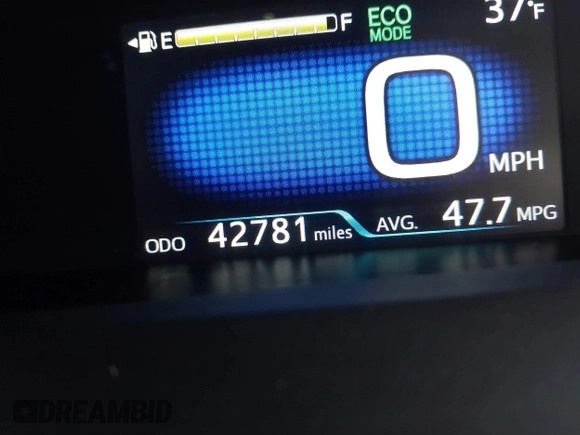 2019 Toyota Prius LE with VIN JTDL9RFU8K3011010, listed as a IAAI auction lot 41677863 with 42,781 mi miles and . Bid and sale history available at DreamBid. Image 15.