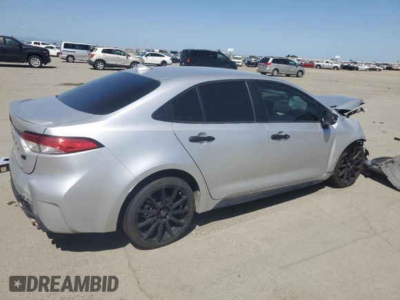 2020 Toyota Corolla SE with VIN JTDS4RCE0LJ044040, listed as a Copart auction lot 52443505 with 108,850 mi miles and Salvage Title. Bid and sale history available at carsss.com. Image 3.