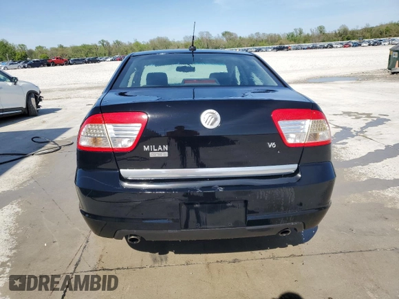 2008 Mercury Milan Premier with VIN 3MEHM081X8R619185, listed as a Copart auction lot 53392205 with 202,213 mi miles and Salvage title. Bid and sale history available at DreamBid. Image 6.