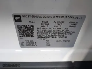 2024 Chevrolet Equinox LS with VIN 3GNAXHEG7RL368557, listed as a IAAI auction lot 41480818 with 12,768 mi miles. Bid and sale history available at carsss.com. Image 9.