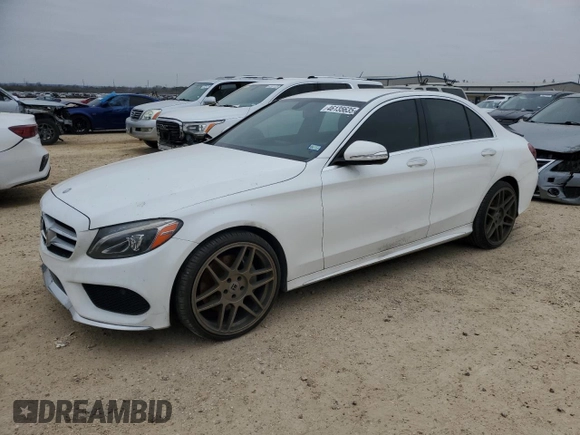 2015 Mercedes-Benz C-Class C 400 with VIN 55SWF6GB5FU034186, listed as a Copart auction lot 46135635 with 140,667 mi miles and Clean Title. Bid and sale history available at carsss.com. Image 1.