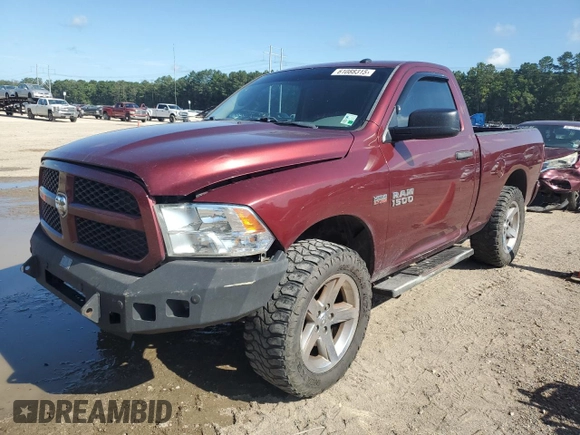 2018 Ram 1500 Express with VIN 3C6JR7AT1JG138372, listed as a Copart auction lot 61088315 with 197,323 mi miles and Salvage title. Bid and sale history available at DreamBid. Image 1.