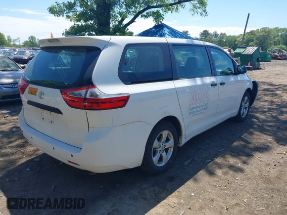 2015 Toyota Sienna L with VIN 5TDZK3DCXFS640245, listed as a IAAI auction lot 42310815 with 76,260 mi miles and . Bid and sale history available at DreamBid. Image 4.