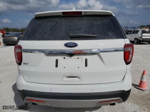 2017 Ford Explorer XLT with VIN 1FM5K7D80HGD34715, listed as a Copart auction lot 47735455 with 0 mi miles and Salvage Title. Bid and sale history available at carsss.com. Image 6.