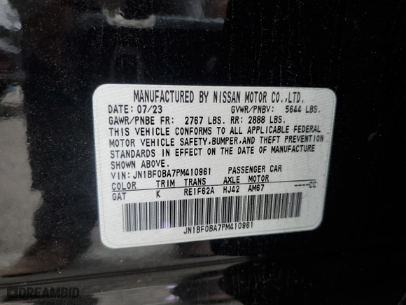 2023 Nissan ARIYA PREMIERE with VIN JN1BF0BA7PM410961, listed as a Copart auction lot 48062515 with 17,340 mi miles and Salvage Title. Bid and sale history available at carsss.com. Image 14.