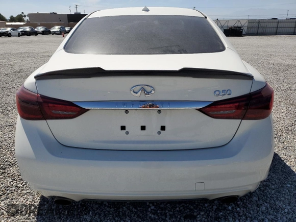 2020 Infiniti Q50 Luxe with VIN JN1EV7AP5LM206958, listed as a Copart auction lot 47239285 with 23,283 mi miles and Salvage title. Bid and sale history available at DreamBid. Image 6.