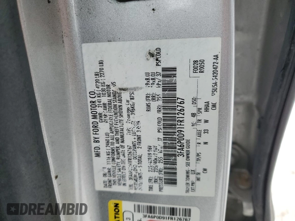 2015 Ford Fusion Titanium with VIN 3FA6P0D91FR126767, listed as a Copart auction lot 46159065 with 177,400 mi miles and Clean Title. Bid and sale history available at carsss.com. Image 14.