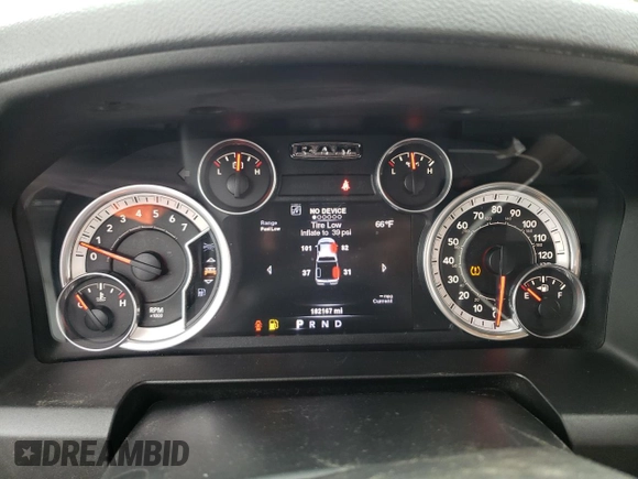 2014 Ram 1500 Big Horn with VIN 1C6RR6LT7ES424087, listed as a Copart auction lot 52961005 with 182,167 mi miles and Clean title. Bid and sale history available at DreamBid. Image 9.
