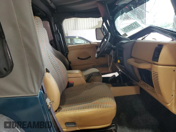 1997 Jeep Wrangler Sport with VIN 1J4FY19SXVP537075, listed as a Copart auction lot 61389915 with Not provided miles and Salvage title. Bid and sale history available at DreamBid. Image 10.