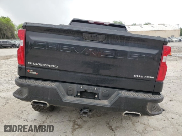 2021 Chevrolet Silverado 1500 Custom Trail Boss with VIN 1GCPYCEF5MZ296592, listed as a Copart auction lot 50968655 with 60,010 mi miles and Salvage Title. Bid and sale history available at DreamBid. Image 6.