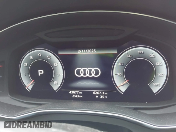2019 Audi A6 Premium Plus with VIN WAUE8AF23KN119855, listed as a IAAI auction lot 41552717 with 43,677 mi miles. Bid and sale history available at carsss.com. Image 7.