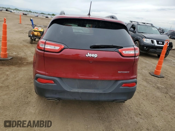 2016 Jeep Cherokee Sport with VIN 1C4PJLAS5GW217550, listed as a Copart auction lot 59204825 with 127,959 mi miles and Salvage title. Bid and sale history available at DreamBid. Image 6.