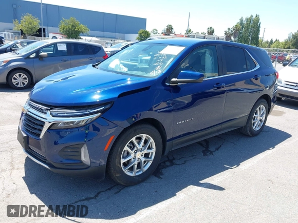 2022 Chevrolet Equinox LT z VIN 3GNAXKEV7NL175394, wystawiony jako IAAI lot #42350786 z przebiegiem 80 280 mil mil oraz . Historia ofert i sprzedaży dostępna na DreamBid. Obrazek 2.