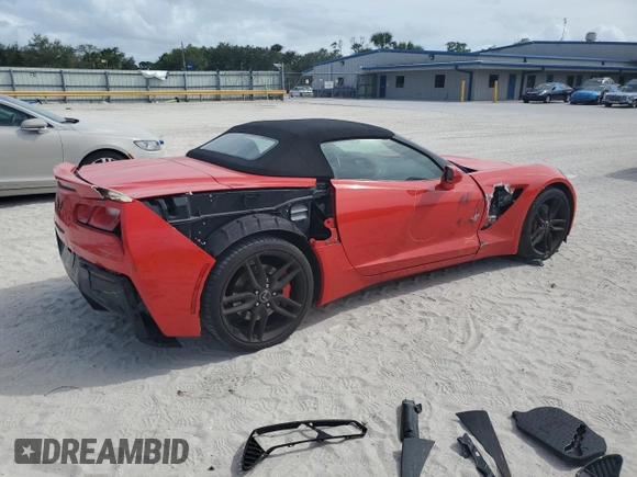 2015 Chevrolet Corvette Z51 2LT with VIN 1G1YK3D75F5106731, listed as a Copart auction lot 74700174 with 44,755 mi miles and Salvage Title. Bid and sale history available at carsss.com. Image 3.