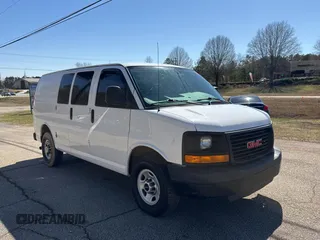 2016 GMC Savana Cargo with VIN 1GTW7AFF4G1304136, listed as a Copart auction lot 48967455 with 165,100 mi miles and Clean Title. Bid and sale history available at carsss.com. Image 1.