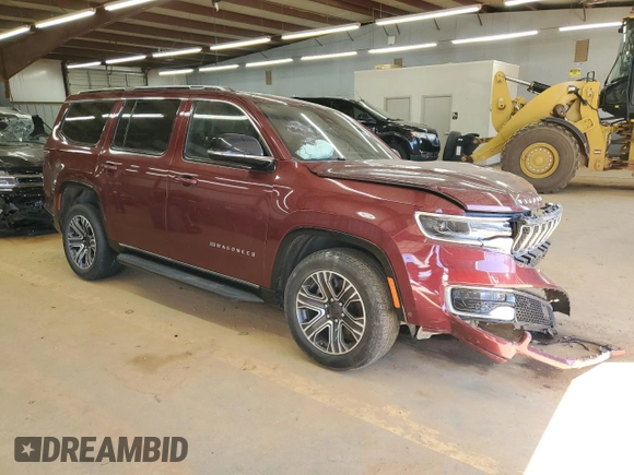 2024 Jeep Wagoneer Series II with VIN 1C4SJVBP5RS125624, listed as a Copart auction lot 47081885 with 25,080 mi miles and Salvage title. Bid and sale history available at DreamBid. Image 4.