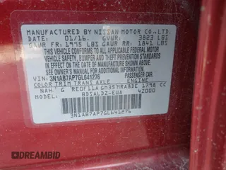 2016 Nissan Sentra S with VIN 3N1AB7AP7GL641276, listed as a IAAI auction lot 41989691 with 200,534 mi miles. Bid and sale history available at carsss.com. Image 9.
