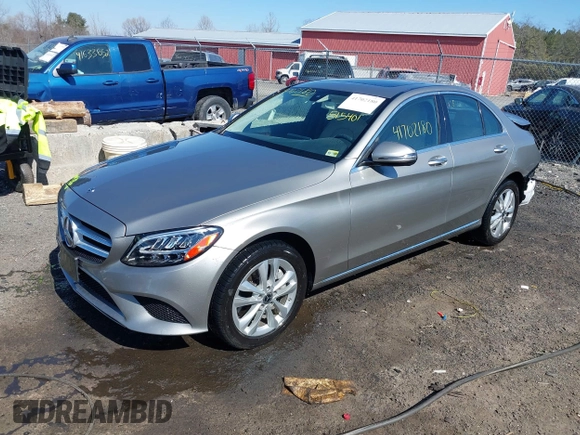 2019 Mercedes-Benz C 300 with VIN WDDWF8EB8KR515401, listed as a IAAI auction lot 41702180 with 54,107 mi miles and . Bid and sale history available at carsss.com. Image 18.