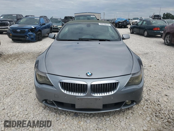 2004 BMW 6 Series 645Ci with VIN WBAEK73434B321139, listed as a Copart auction lot 70976914 with 122,418 mi miles and Clean Title. Bid and sale history available at carsss.com. Image 5.