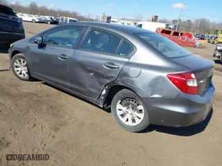 2012 Honda Civic Sdn LX with VIN 19XFB2F52CE329264, listed as a IAAI auction lot 41654894 with 110,836 mi miles. Bid and sale history available at carsss.com. Image 3.