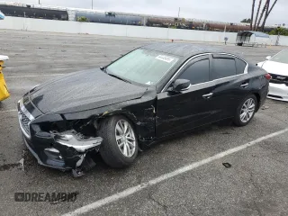 2021 Infiniti Q50 Pure with VIN JN1EV7AP6MM704443, listed as a Copart auction lot 44448495 with 34,499 mi miles and Salvage Title. Bid and sale history available at DreamBid. Image 1.
