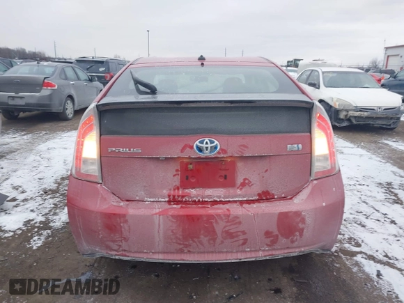 2012 Toyota Prius One with VIN JTDKN3DU1C5429857, listed as a IAAI auction lot 41072254 with 107,418 mi miles. Bid and sale history available at carsss.com. Image 16.