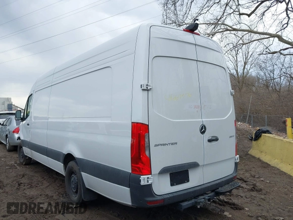2024 Mercedes-Benz Sprinter Cargo Cargo with VIN W1Y4NDHYXRP739025, listed as a IAAI auction lot 41667576 with 12,431 mi miles and . Bid and sale history available at carsss.com. Image 3.