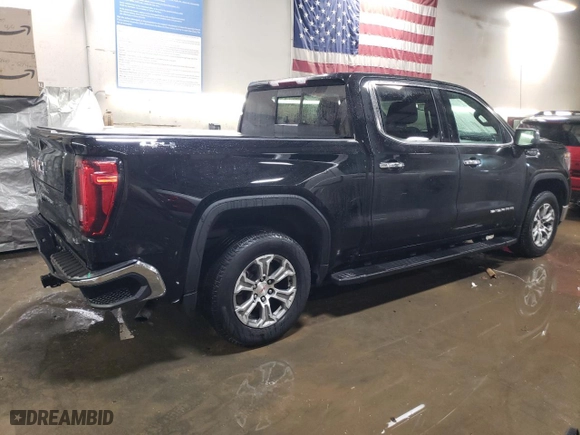 2020 GMC Sierra 1500 SLT with VIN 3GTU9DED9LG427879, listed as a Copart auction lot 44210895 with 45,414 mi miles and Salvage Title. Bid and sale history available at carsss.com. Image 3.