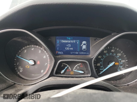 2013 Ford Focus SE with VIN 1FADP3F27DL369634, listed as a Copart auction lot 53325175 with 122,634 mi miles and Salvage Title. Bid and sale history available at carsss.com. Image 9.