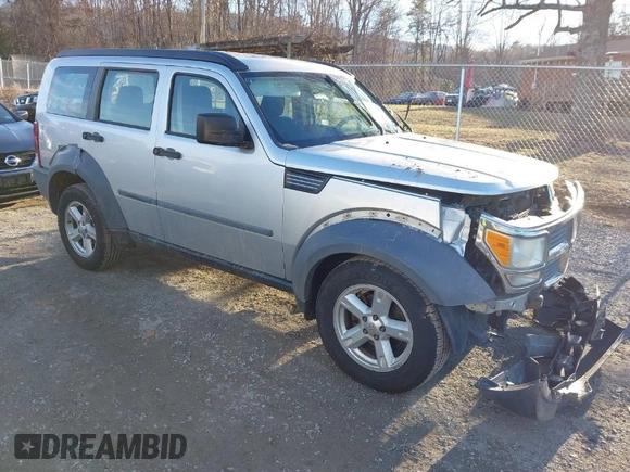 2007 Dodge Nitro SXT with VIN 1D8GU28K67W740794, listed as a IAAI auction lot 41591855 with 162,709 mi miles. Bid and sale history available at carsss.com. Image 1.