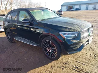 2020 Mercedes-Benz GLC with VIN W1N0G8DB5LV261601, listed as a IAAI auction lot 41123293 with 51,704 mi miles. Bid and sale history available at carsss.com. Image 1.