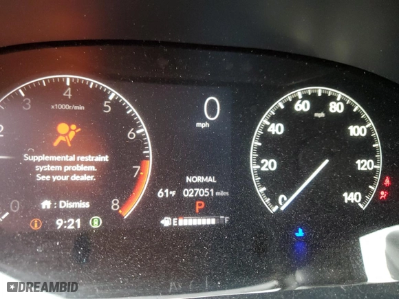 2023 Honda HR-V Sport with VIN 3CZRZ1H56PM744805, listed as a Copart auction lot 80766814 with 27,051 mi miles and Salvage Title. Bid and sale history available at carsss.com. Image 9.