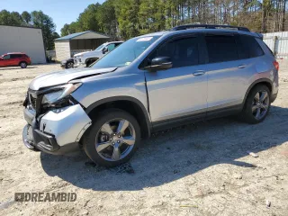 2021 Honda Passport Touring with VIN 5FNYF8H95MB014129, listed as a Copart auction lot 50105445 with 108,872 mi miles and Salvage Title. Bid and sale history available at carsss.com. Image 1.