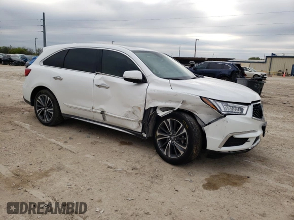 2020 Acura MDX w/Technology Pkg with VIN 5J8YD4H53LL052628, listed as a Copart auction lot 45430543 with 10,912 mi miles. Bid and sale history available at carsss.com. Image 4.