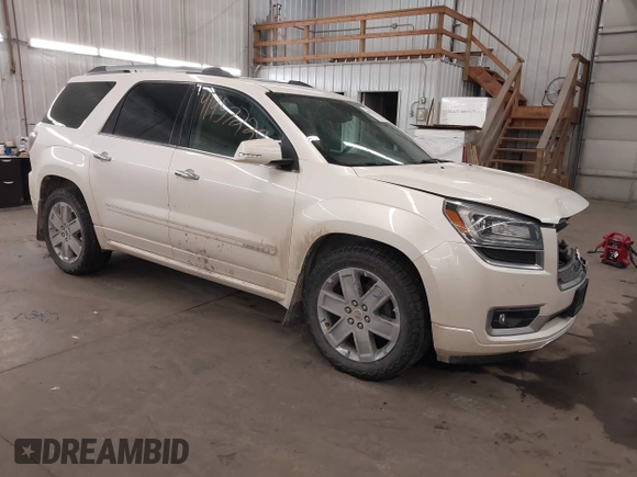 2014 GMC Acadia Denali with VIN 1GKKVTKD4EJ238869, listed as a IAAI auction lot 41957229 with 182,189 mi miles and . Bid and sale history available at carsss.com. Image 1.