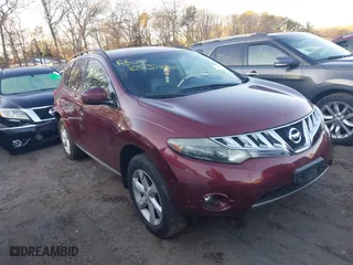 2009 Nissan Murano SL with VIN JN8AZ18WX9W160099, listed as a IAAI auction lot 41577681 with 999,999 mi miles. Bid and sale history available at carsss.com. Image 1.